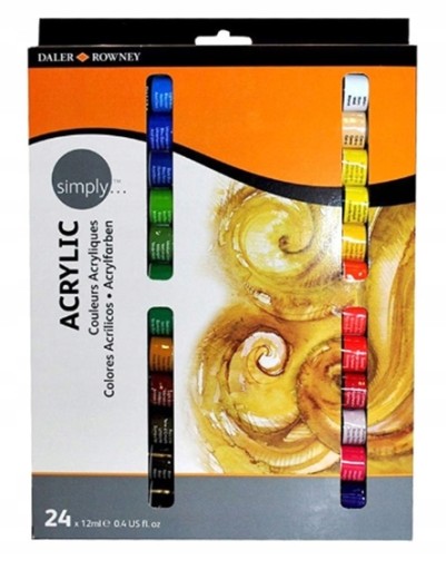 DALER ROWNEY FARBY AKRYLOWE 24 X 12 ML 126500024