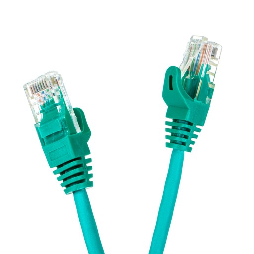 Kabel sieciowy PatchCord Cat 5e RJ45 1mb zielony