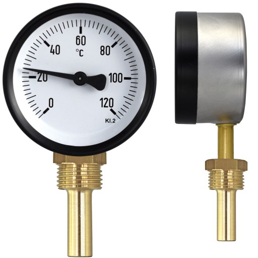 Termometr tarczowy pionowy radialny 63mm 3/4