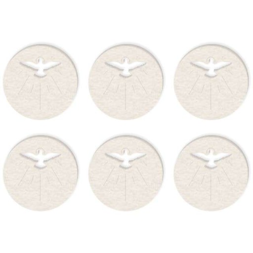 TEKTURKA scrapki Gołąbek Święty Chrzest 32x32mm x6