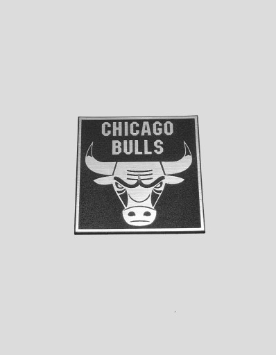 CHICAGO BULLS emblemat 80 x 80 mm*SREBRNA