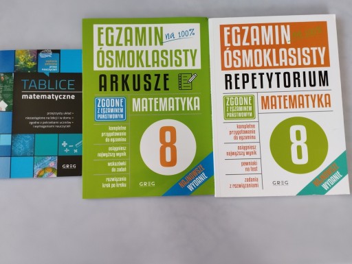 Egzamin ósmoklasisty ARKUSZE TABLICE MATEMATYKA x3