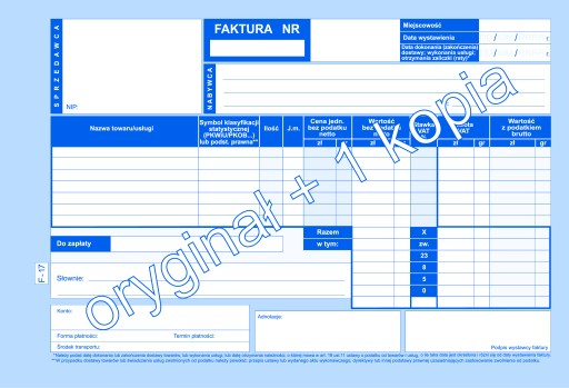 FAKTURA VAT NETTO