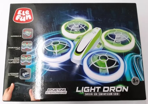 ZDALNIE STEROWANY DRON ELE FUN ZE ŚWIATŁEM LED