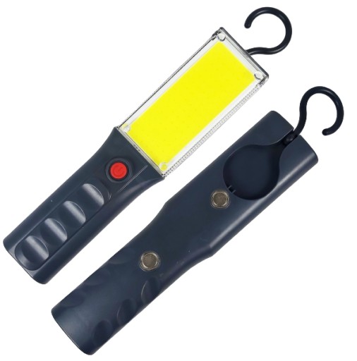 LAMPA LATARKA MOCNA WARSZTATOWA LED COB MAGNES USB