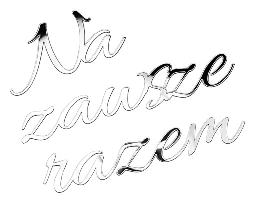 Srebrne Napisy na ściankę Ślub Wesele NWS-9