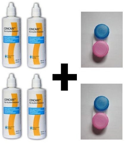 4 x Concare 120 mlPłyn do soczewek twardych + poj