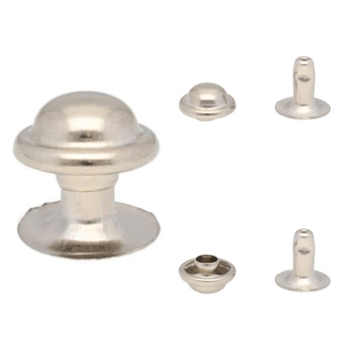 Nity ozdobne Ćwieki 8x8x8mm KAPELUSIK 100szt Srebr