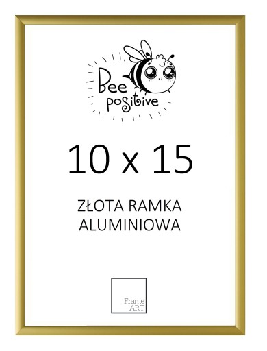 ZŁOTA RAMA ALUMINIOWA 10x15 PLAKAT 15x10 PUZZLE
