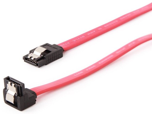 Kabel do dysków SATA 3 - 50cm zatrzask, kątowy