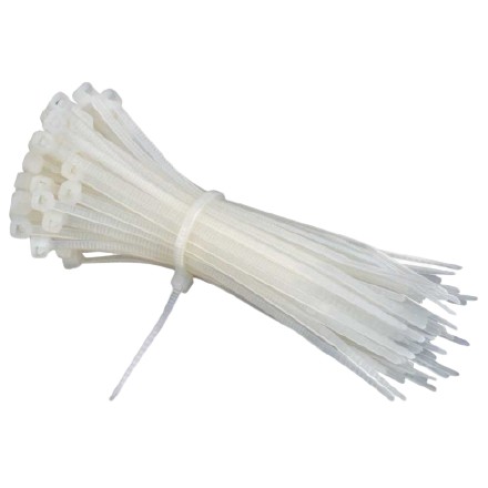 OPASKI ZACISKOWE KABLOWE 300x3,6mm 100 SZT BIAŁE