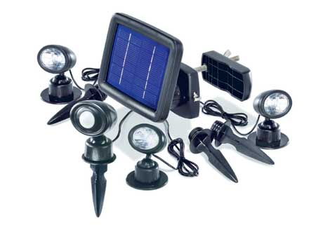 Solarspot Trio solar lamp set with sensor