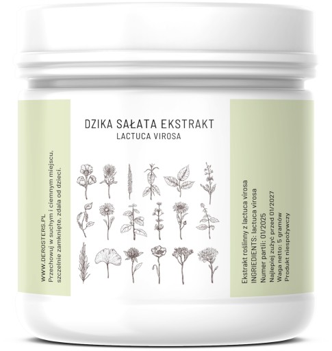 Sałata jadowita (Lactuca Virosa) ekstrakt 100:1 - opakowanie 5 gramów