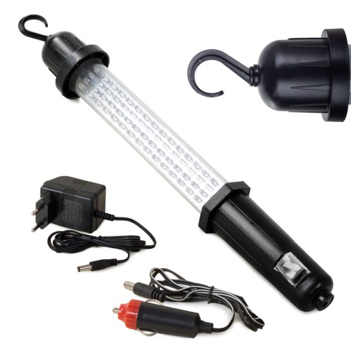 LAMPA 27 LED 12 V Z ŁADOWARKĄ SAMOCHODOWĄ