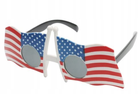 Hla-Śmieszne OKULARY REKWIZYT Flagi USA FLAGA