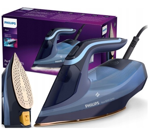 ŻELAZKO PAROWE PHILIPS AZUR SERIES 8000 DO PRASOWANIA UDERZENIE PARY 3000W