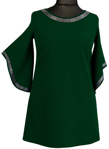 Tunika bluzka elegancka but zieleń plus size 54