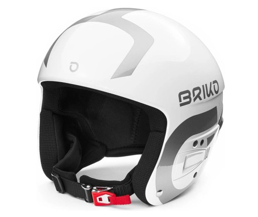 Kask BRIKO VULCANO FIS 6.8 shiny white-silver size 60cm