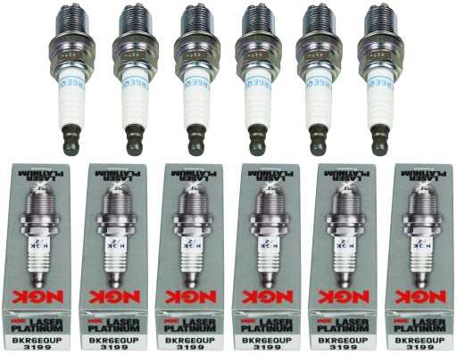 6x NGK ŚWIECE ZAPŁONOWE PLATINUM BKR6EQUP 3199