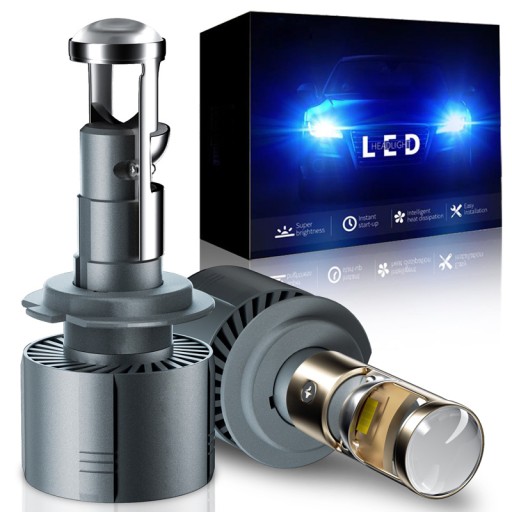 2x Soczewka LED H7 Bi-LED Projektor Żarówki Zestaw