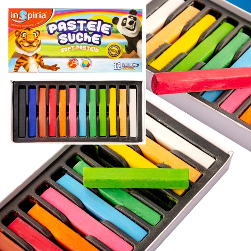PASTELE SUCHE 12kol. KREDKI PASTELOWE INSPIRIA