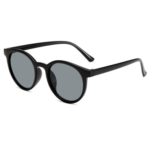 Round Sun Glasses UV Blocking Grey Lens Trendy