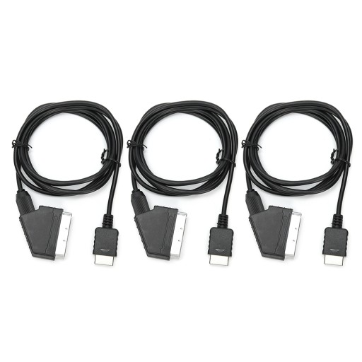 3pcs professional audio signal cable rgb scart wire fit for sony/ps2/ps3 ga
