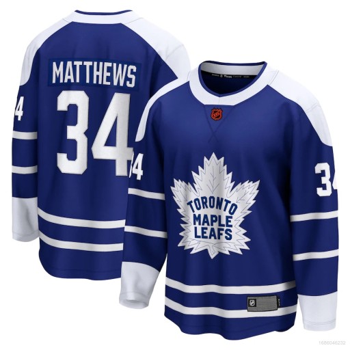Matthews Toronto Maple Leafs Jersey Koszulki hokejowe z długim rękawem dla fanów sportu