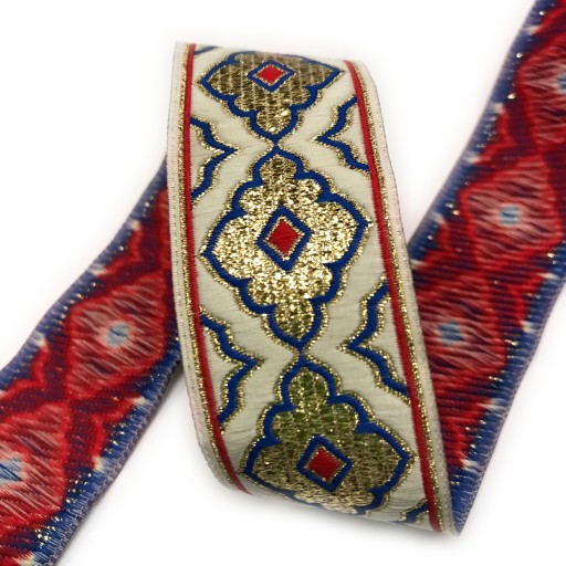TAŚMA OZDOBNA BOHO ETNO LUDOWA 32MM