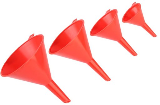 CARMOTION LEJKI LEJEK ZESTAW PLASTIKOWYCH LEJKÓW 4 SZT