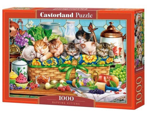 Puzzle 1000 elementów. Śpiące kocięta