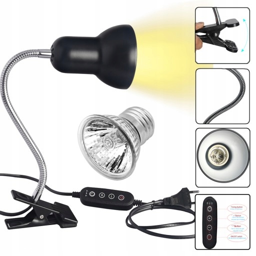 75W LAMPA DO TERRARIUM GRZEWCZA ŻARÓWKA KLIPS E27
