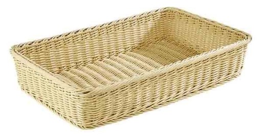 Koszyk z polipropylenu | 530x325x(H)100mm | beżowy