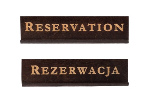 REZERWACJA - Dwujęzyczna PL/EN Tabliczka brąz - OW