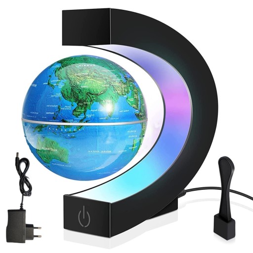 MAGNETYCZNY LEWITUJĄCY GLOBUS GLOBUS GLOBUS PODŚWIETLANY LED 85MM EU