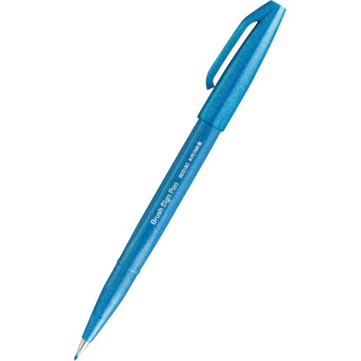 Pentel Pisak pędzelkowy do kaligrafii Brush Sign Pen błękitny