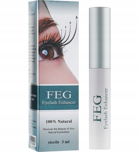 FEG ŚRODEK PRZYSPIESZAJĄCY WZROST RZĘS ODŻYWKA EYELASH 3ml 100% NATURALNY