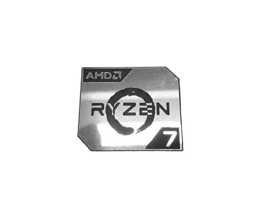 Emblemat AMD RYZEN 7 srebrny chrom 20x18mm