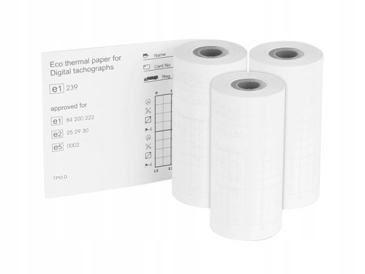 PAPIER DO TACHOGRAFU CYFROWEGO, 3 ROLKI PO 8 M