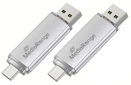 2X MARKOWY PENDRIVE 2W1 USB-C OTG USB-A 32GB ALUMINIUM ZATYCZKI SMARTFON