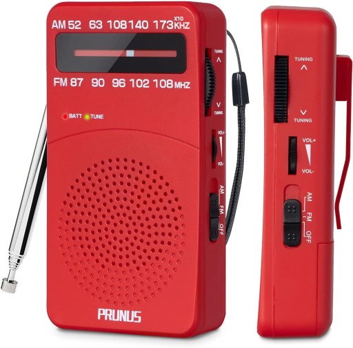 RADIO KIESZONKOWE PRZENOŚNE MAŁE NA BATERIE AM/FM