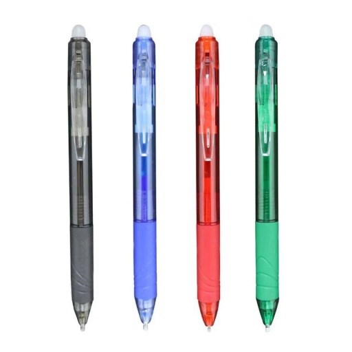 Multicolor 0.5mm Erasable Gel Pens with Refills Eraser High Quality Black