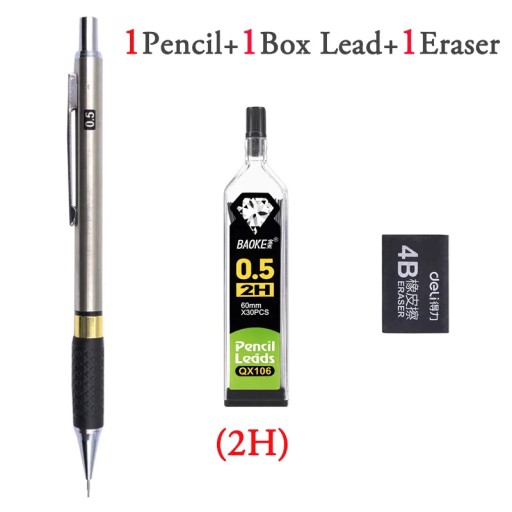 2H HB 2B Lead 0.5 0.7 0.9 2.0 Mechanical Automatic Alloy Pencil with