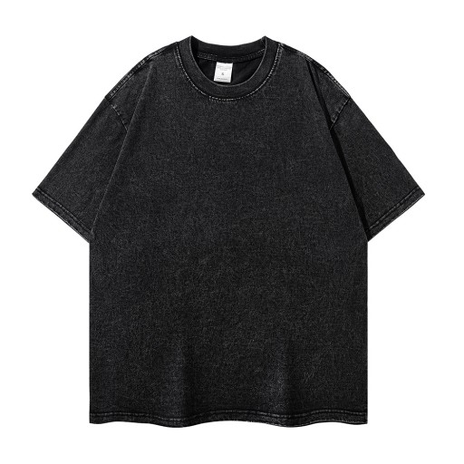 Smażone kwiaty Old Solid Color T-shirt z krótkim r