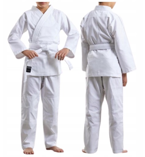 KIMONO KARATE DLA DZIECI + PAS 140 cm Wytrzymałe
