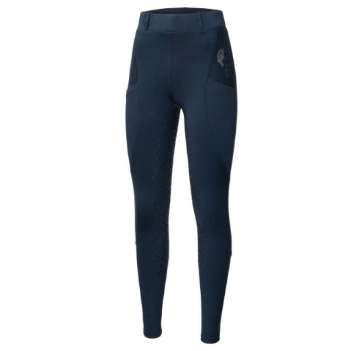 B Bryczesy Legginsy damskie START Kensington z pełnym lejem r. 42 GRANATOWE