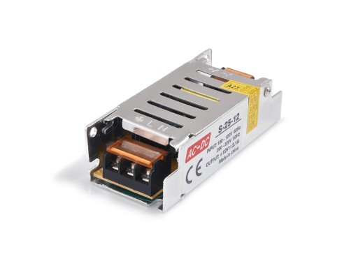 ZASILACZ 12V 25W 2A IP20 SLIM DO TAŚM LED, CCTV