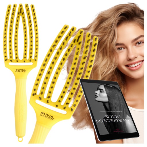 Olivia Garden szczotka do rozczesywania włosów Lemoniade YELLOW FINGERBRUSH