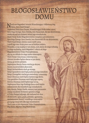 BŁOGOSŁAWIEŃSTWO DOMU - obraz z zawieszką