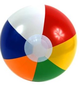 PIŁKA PLAŻOWA KOLOROWA DMUCHANA